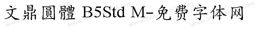 文鼎圓體 B5Std M字体转换